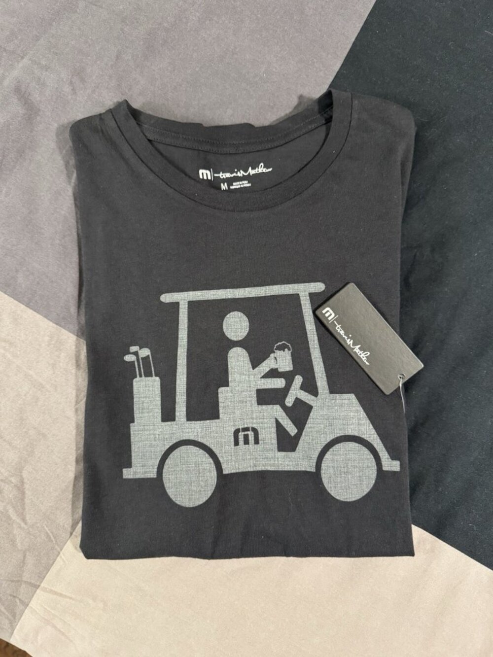 TravisMathew Golf Cart Beer Tee Men's M Black
